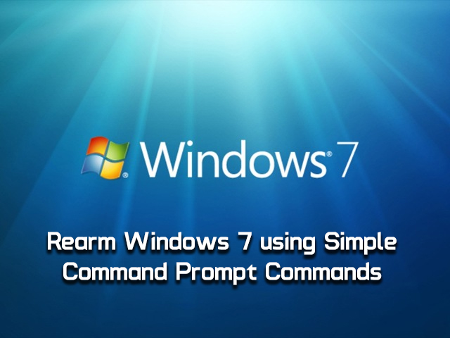 windows 7 rearm command